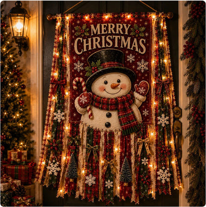 Lighted Christmas Door Hanging Decor