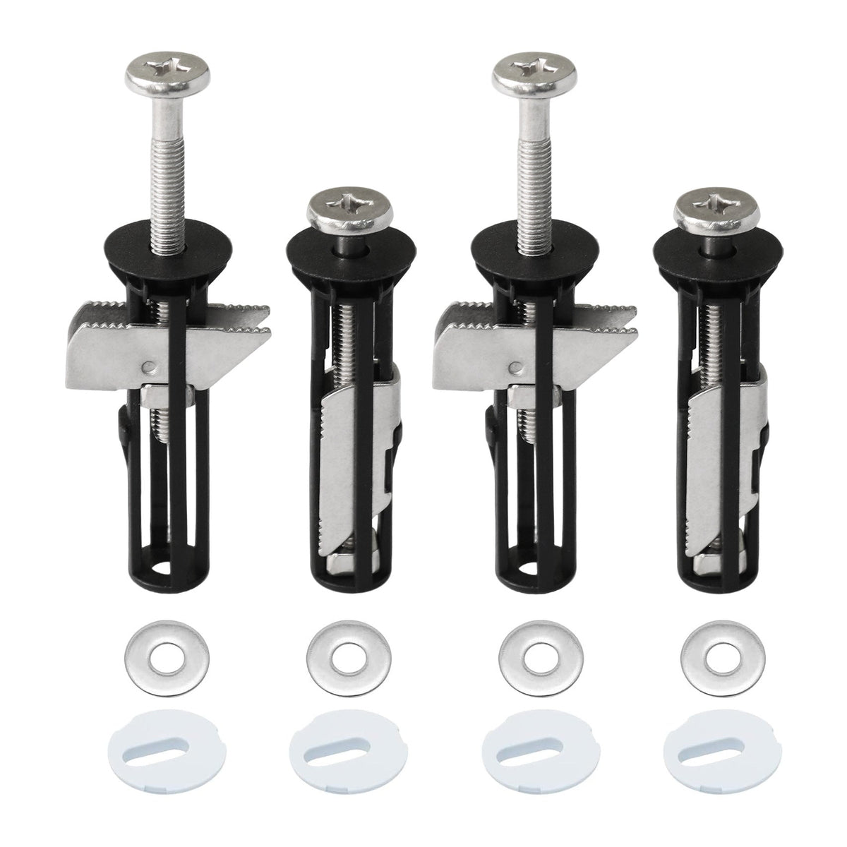 Universal Locking Toilet Seat Fixing Bolt 304 Stainless Steel Quick-Lock Kit with 2 Washers