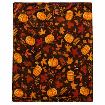 Halloween Pumpkin Ghost Blanket Cozy Spooky Throw for Fall Movie Nights, Sofa & Bed