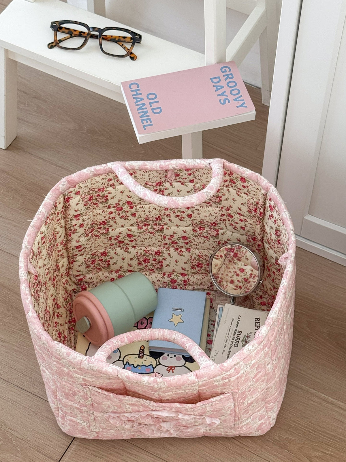 Multi-Purpose Fabric Car Storage Basket with Handle | Foldable & Washable