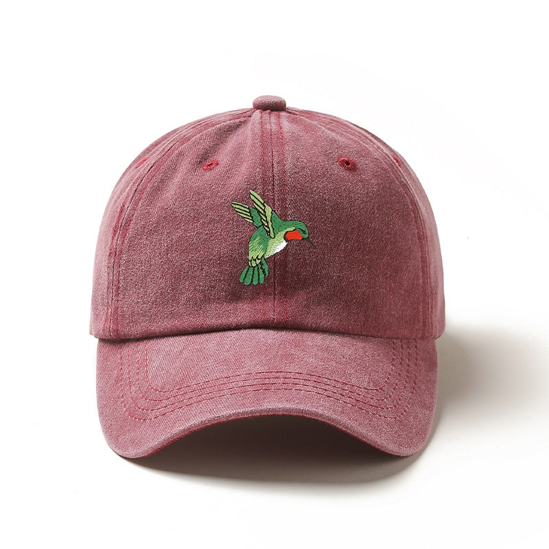 Hummingbird Embroidered Baseball Cap