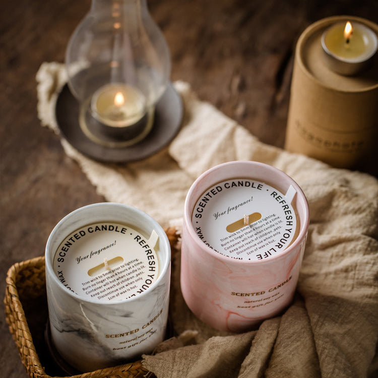 Marble Ceramic Soy Candle