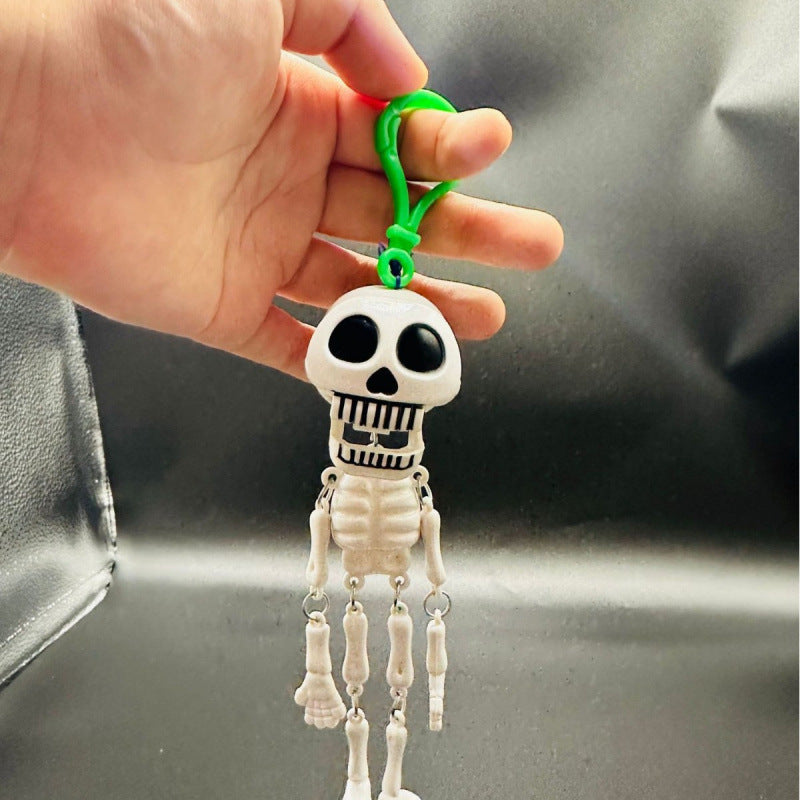 Pull-String Skeleton Keychain | Viral Funny Skull Keychain