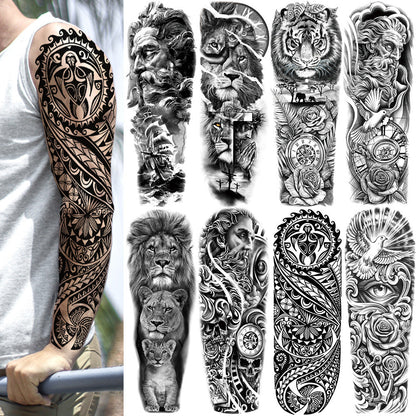 Large Black Temporary Tattoo Stickers