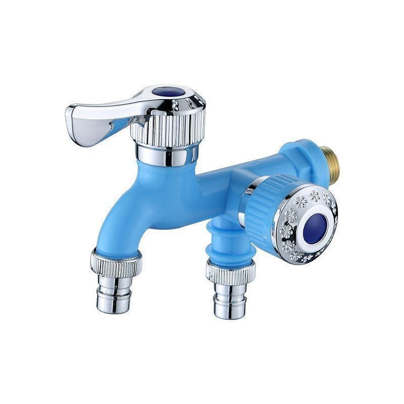 Dual-Outlet Faucet Two Independent Water Connections for Laundry, Garden & Everyday Cleaning
