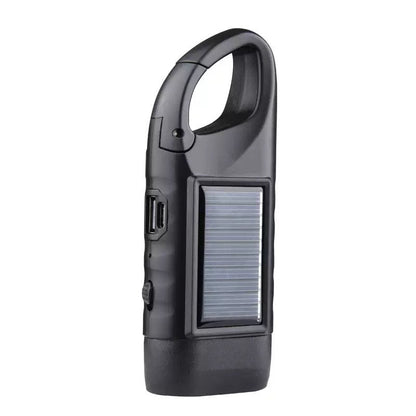 Solar Hand Crank Emergency Flashlights USB-C Rechargeable Outdoor Lights