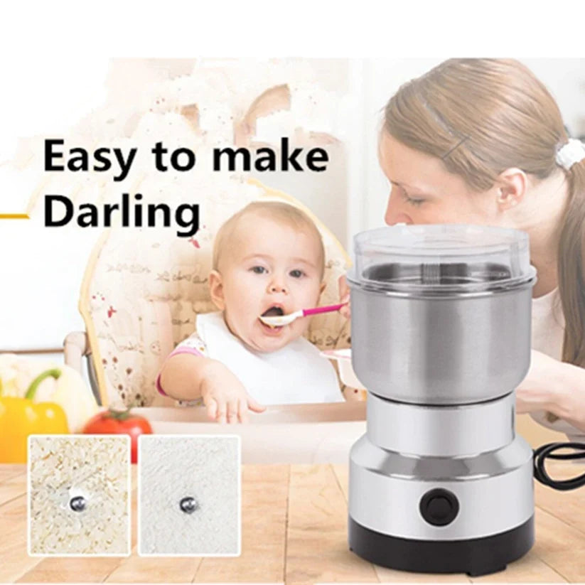 High-Speed Stainless Steel Grinder for Fresh Spices, Coffee & Grains