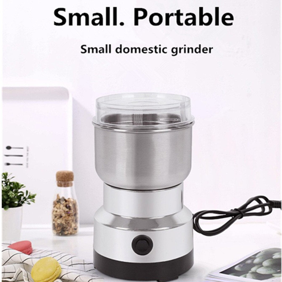 Stainless Steel Dry Ingredient Grinder Spices, Grains & Coffee