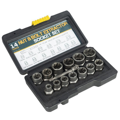 14 Pieces Impact Bolt & Nut Remover Set