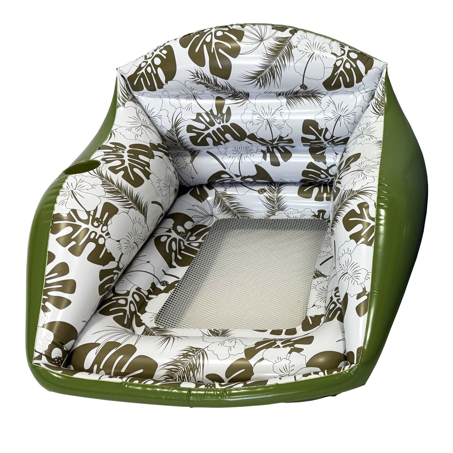 Leaf-Print Inflatable Lounge Float