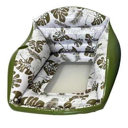 Leaf-Print Inflatable Lounge Float
