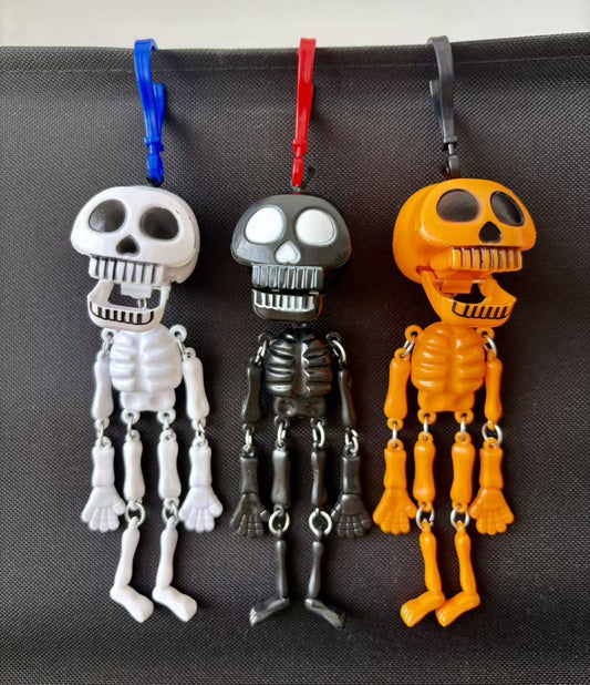 Pull-String Skeleton Keychain | Viral Funny Skull Keychain