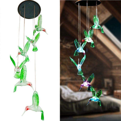 Solar Hummingbird Wind Chime