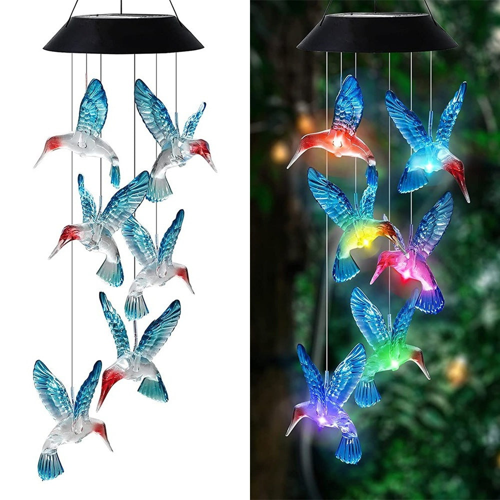 Solar Hummingbird Wind Chime
