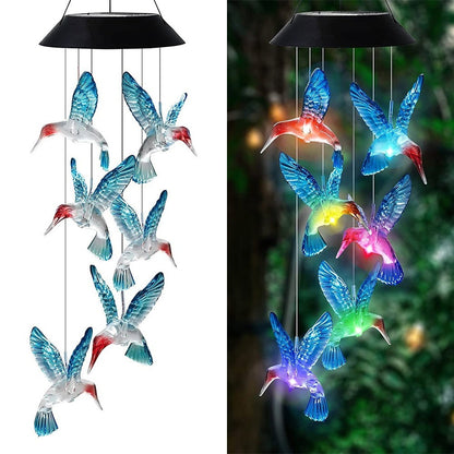 Solar Hummingbird Wind Chime