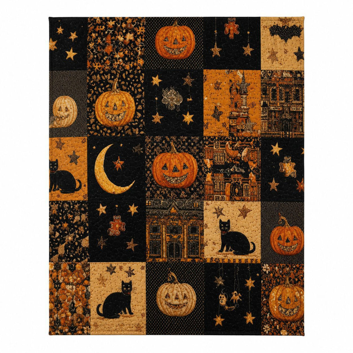 Halloween Pumpkin Ghost Blanket Cozy Spooky Throw for Fall Movie Nights, Sofa & Bed