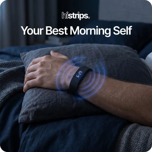Silent Vibration Alarm Clock - Wrist-Worn Wake-Up Device for Heavy Sleepers
