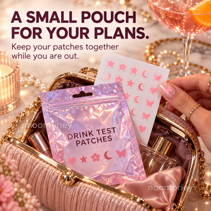 Cute Drink Test Patches, Nail Stickers for Party Safety Awareness