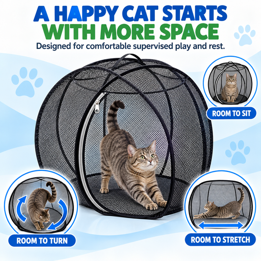 FreshAir Cat Haven Pop-Up Mesh Playpen