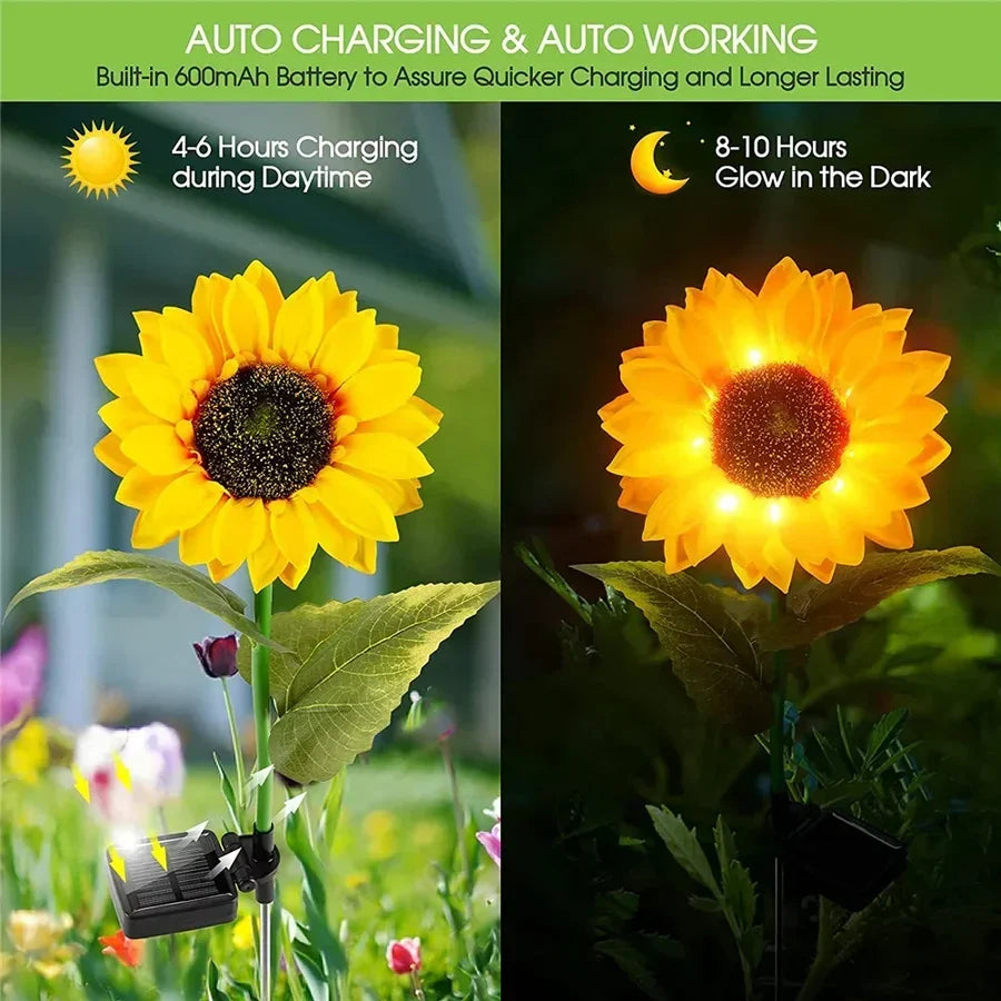 Solar Sunflower Lights