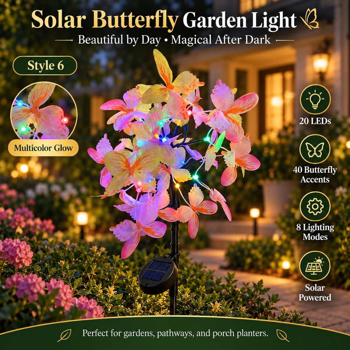2026 Solar Butterfly Garden Lights | Beautiful by Day, Magical After Dark