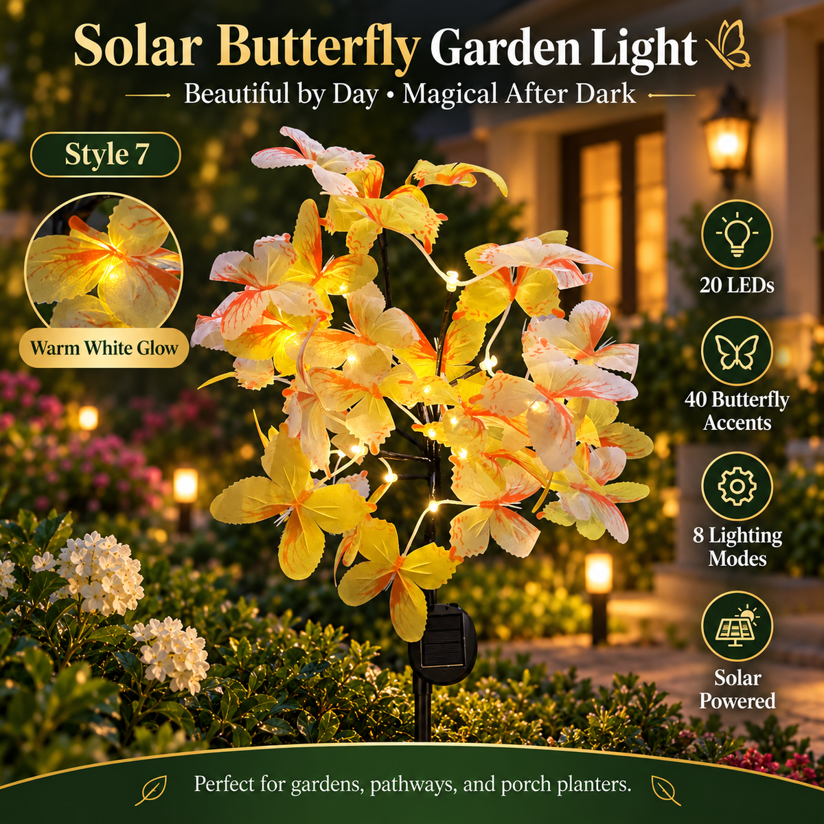 2026 Solar Butterfly Garden Lights | Beautiful by Day, Magical After Dark