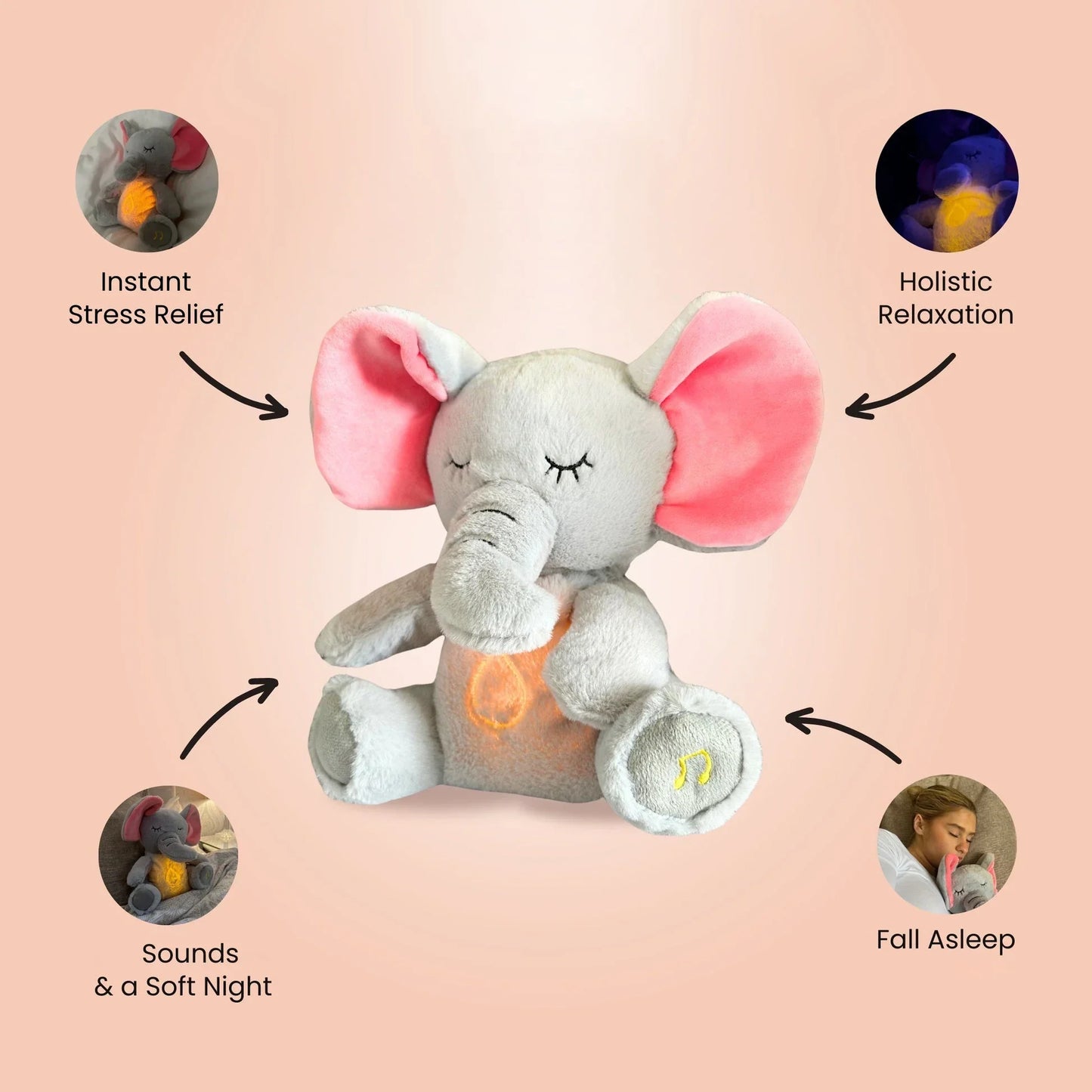 Breathing Elephant Sleep Plush