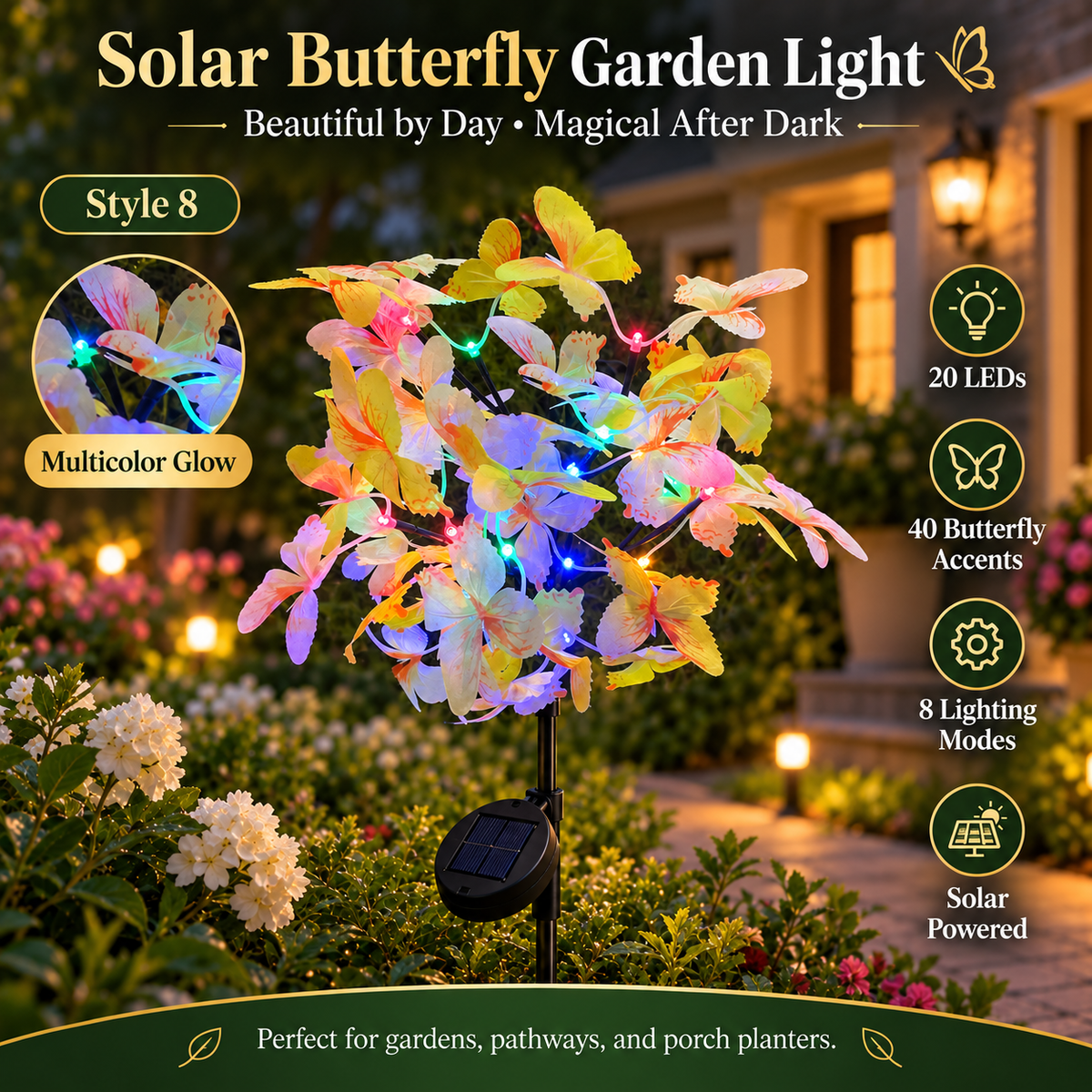 2026 Solar Butterfly Garden Lights | Beautiful by Day, Magical After Dark