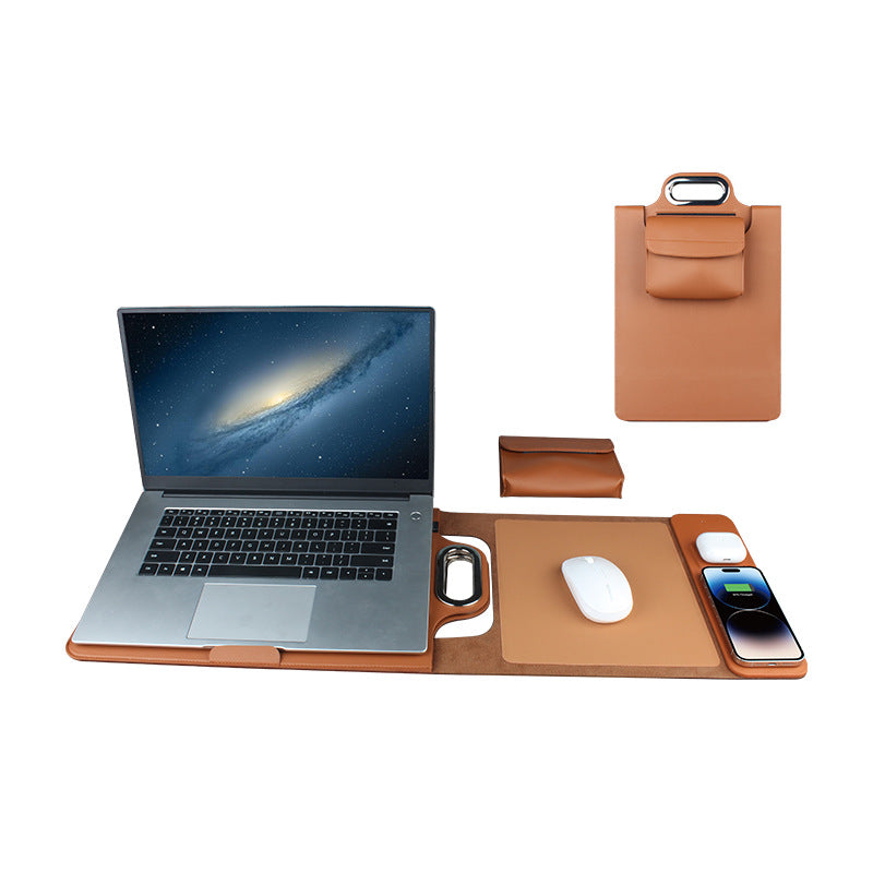 The All-In-One Mobile Workstation Sleeve | Built-In 15W Multi-Device Wireless Charger