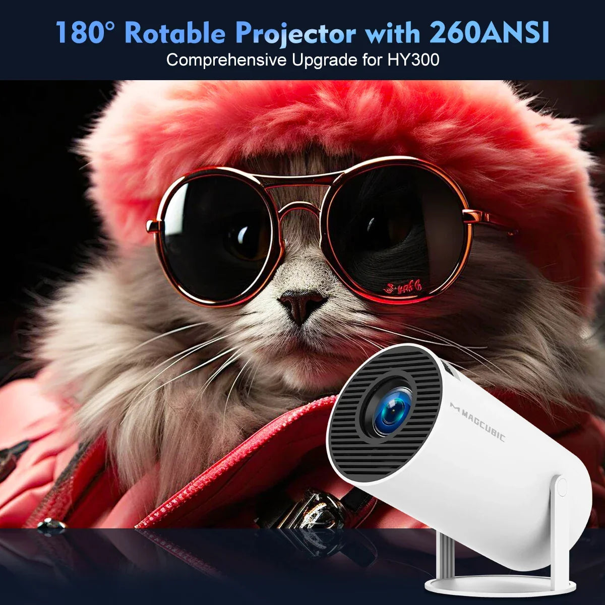 HY300 Pro Mini Projector