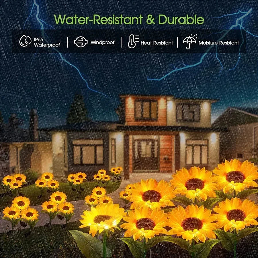 Solar Sunflower Lights