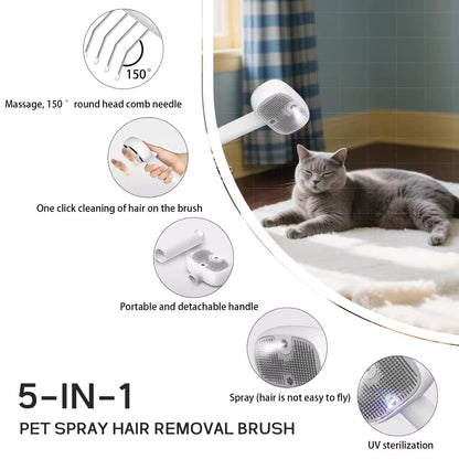 Self-Cleaning Mist Pet Brush