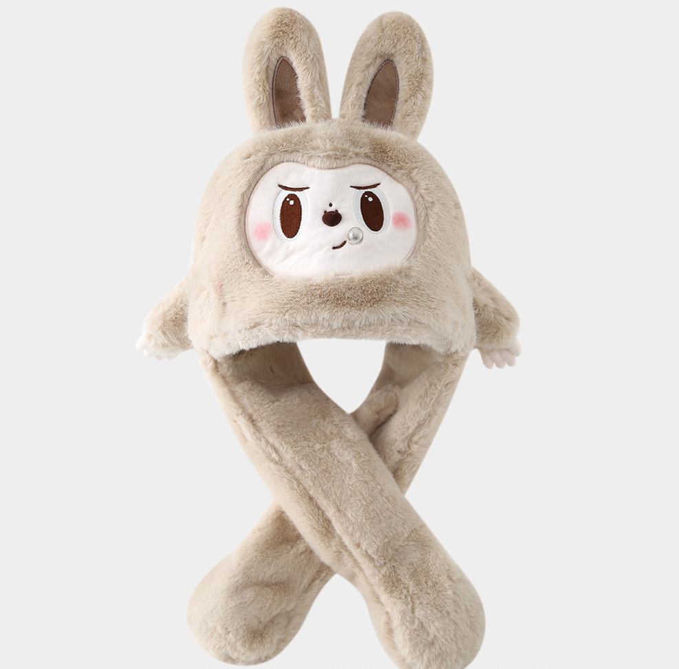 Plush Monster Hoodie Scarf