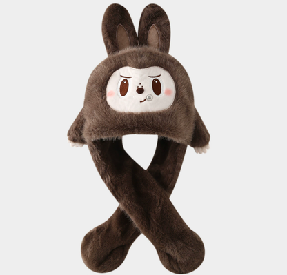 Plush Monster Hoodie Scarf