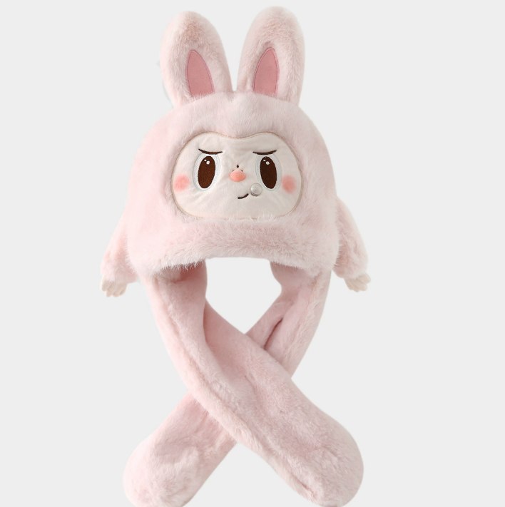 Plush Monster Hoodie Scarf