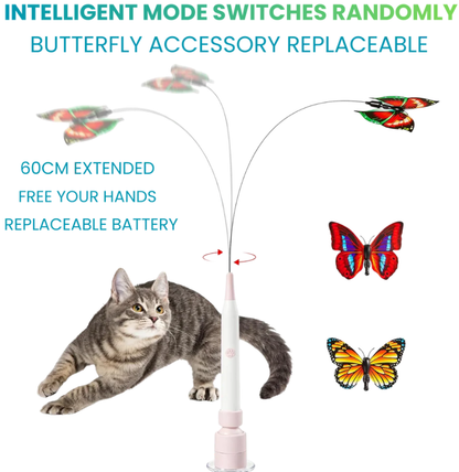Spinning Butterfly Cat Wand