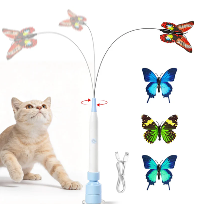 Spinning Butterfly Cat Wand