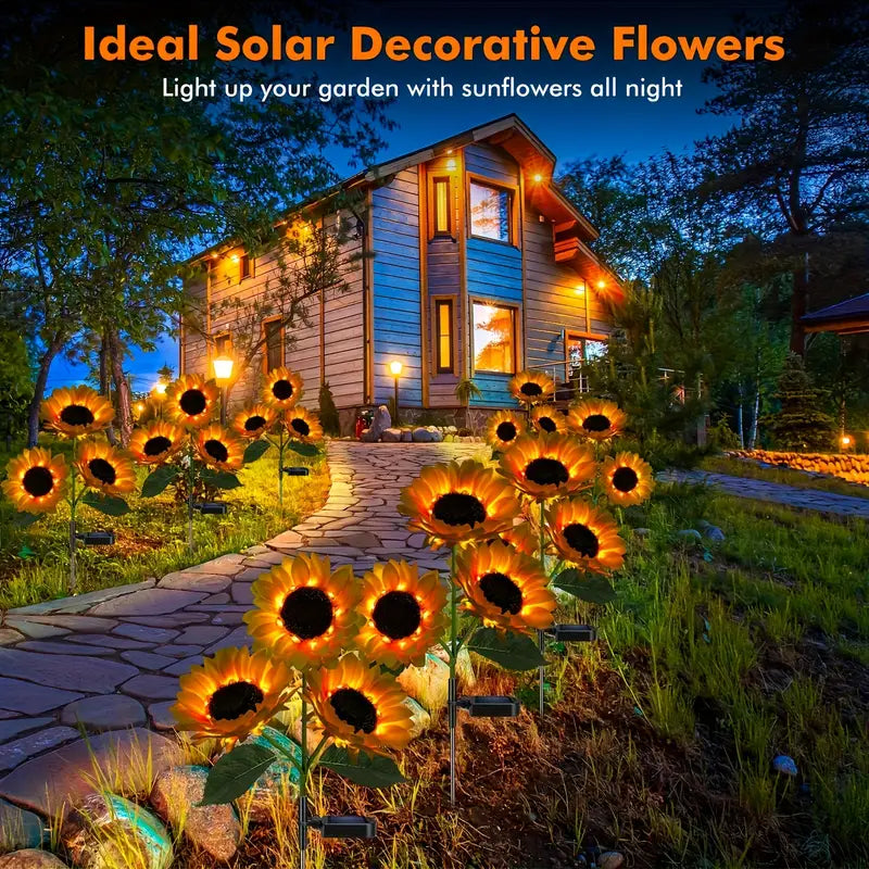 Solar Sunflower Lights