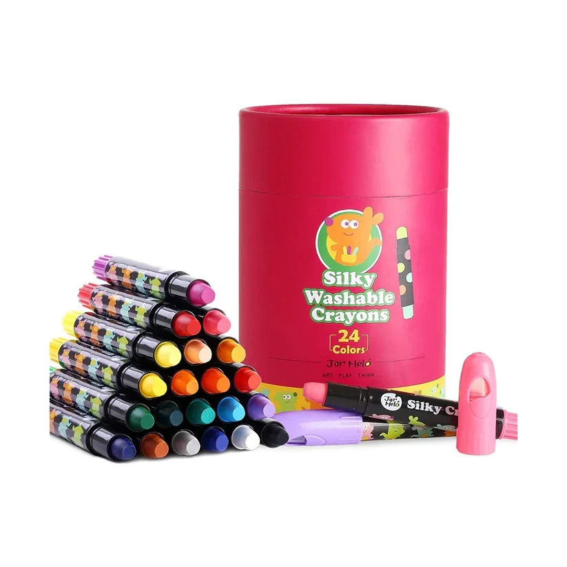 BabyRoo Silky Washable Crayons Safe, Smooth & Easy to Clean!