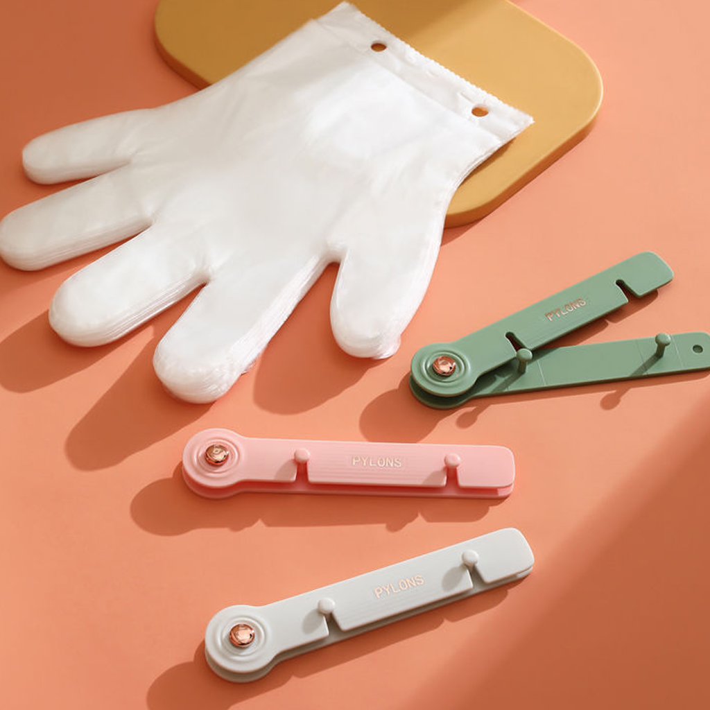 Wall-Mount Disposable Glove Dispenser with Food-Grade PE Gloves
