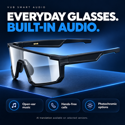 VUB Smart Audio Glasses Photochromic Options & Hands-Free Calls