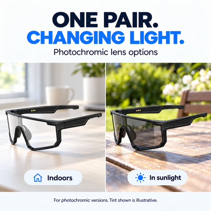 VUB Smart Audio Glasses Photochromic Options & Hands-Free Calls
