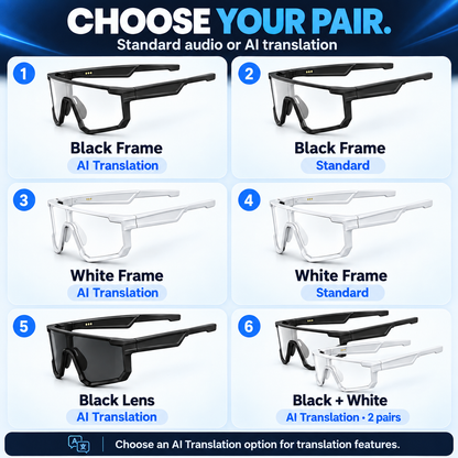 VUB Smart Audio Glasses Photochromic Options & Hands-Free Calls