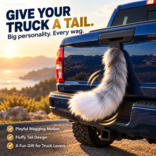 Wagging Truck Tail Fluffy Vehicle Decoration & Fun Gift for Truck Lovers
