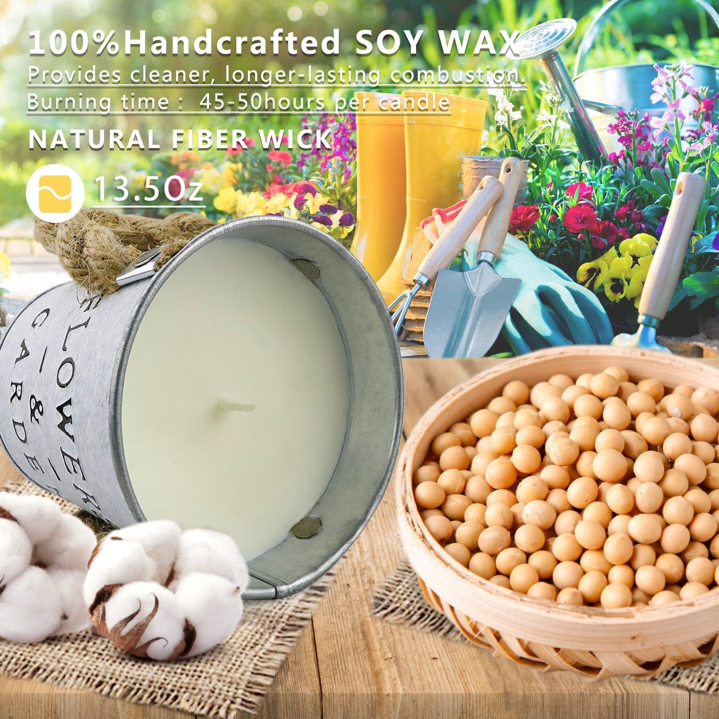 Citronella Flower Pot Candle Set