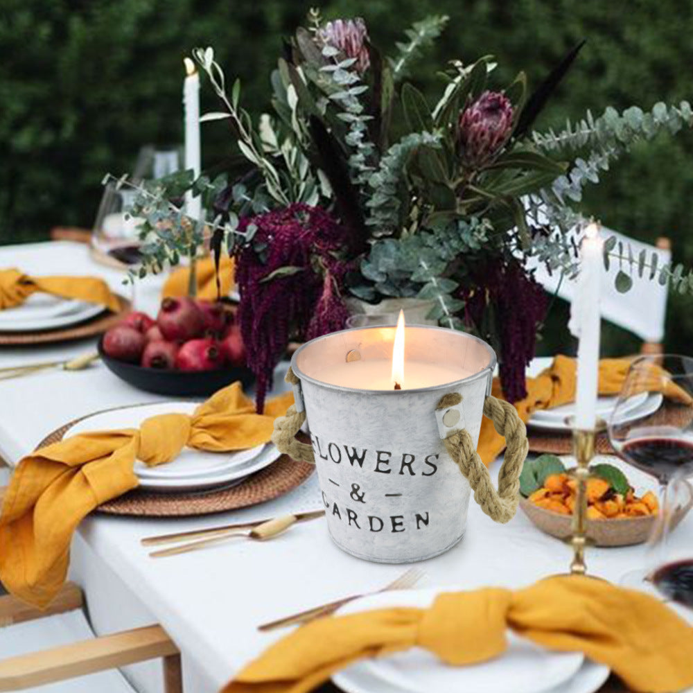 Citronella Flower Pot Candle Set
