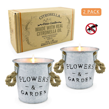 Citronella Flower Pot Candle Set