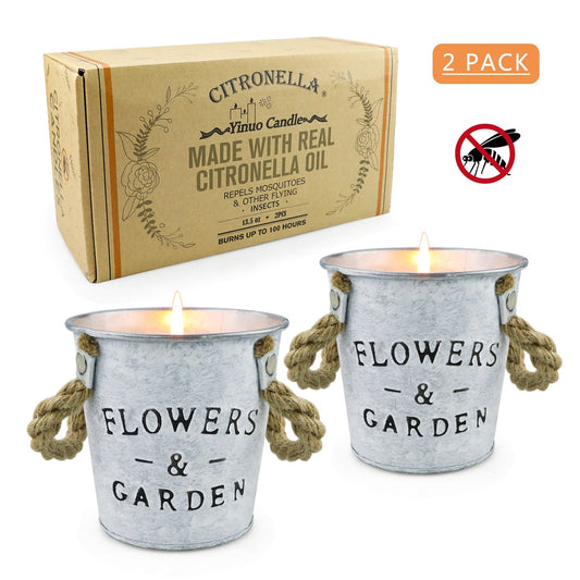 Citronella Flower Pot Candle Set