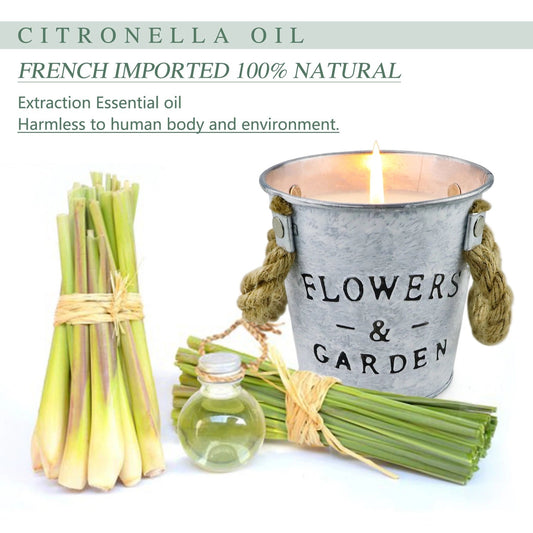 Citronella Flower Pot Candle Set