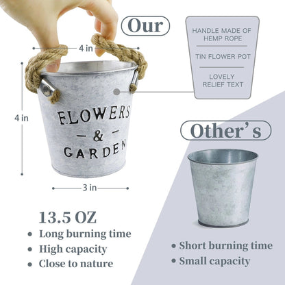 Citronella Flower Pot Candle Set